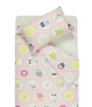 Детское постельное белье HAPPY OWL 10-0012-PINK 100x145, 40x60, 107x150 cm