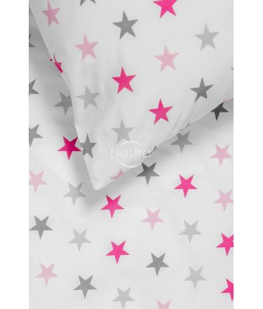 Voodipesu lastele STARS 10-0052-L.GREY/L.PINK 140x200, 50x70 cm