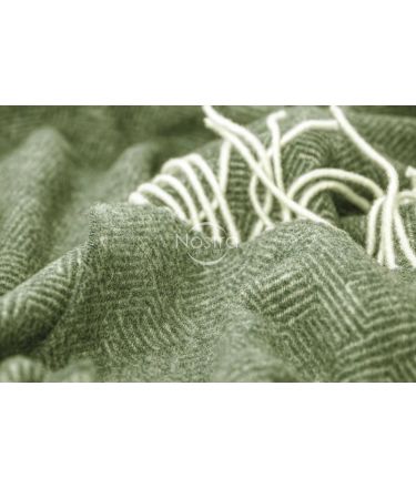 Woolen plaid MERINO-300 80-2060-KHAKI GREEN 140x200 cm