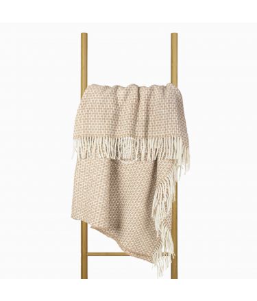 Woolen plaid MERINO-350 80-3039-BEIGE 170x210 cm