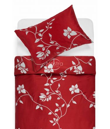 Sateen bedding set AGGI 20-1385-WINE RED 140x200, 50x70 cm