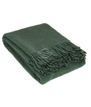 Woolen plaid BOUCLE-350 80-3321-LAUREL GREEN 140x200 cm
