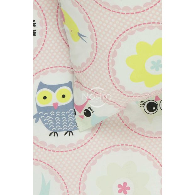 Детское постельное белье HAPPY OWL 10-0012-PINK 100x145, 40x60, 107x150 cm
