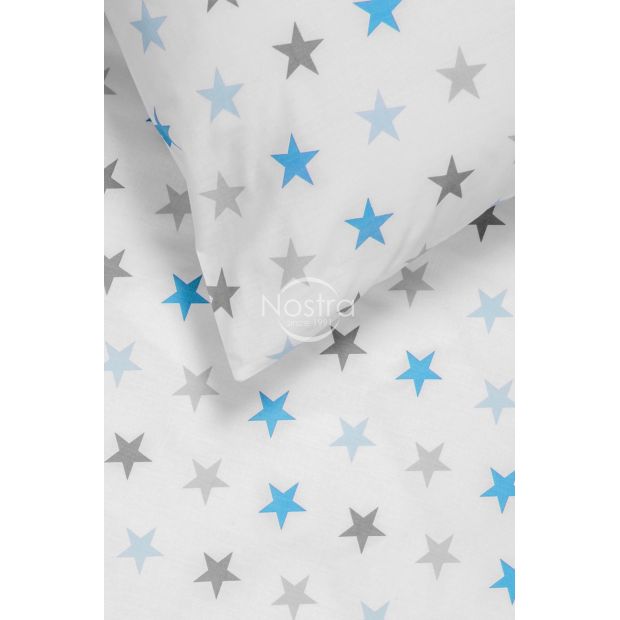 Voodipesu lastele STARS 10-0052-L.GREY/L.BLUE 140x200, 50x70 cm