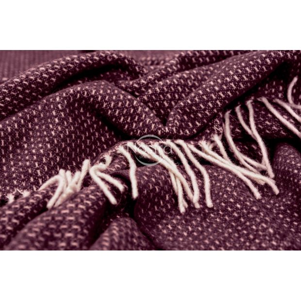 Woolen plaid MERINO-300 80-3253-DARK PLUM 140x200 cm
