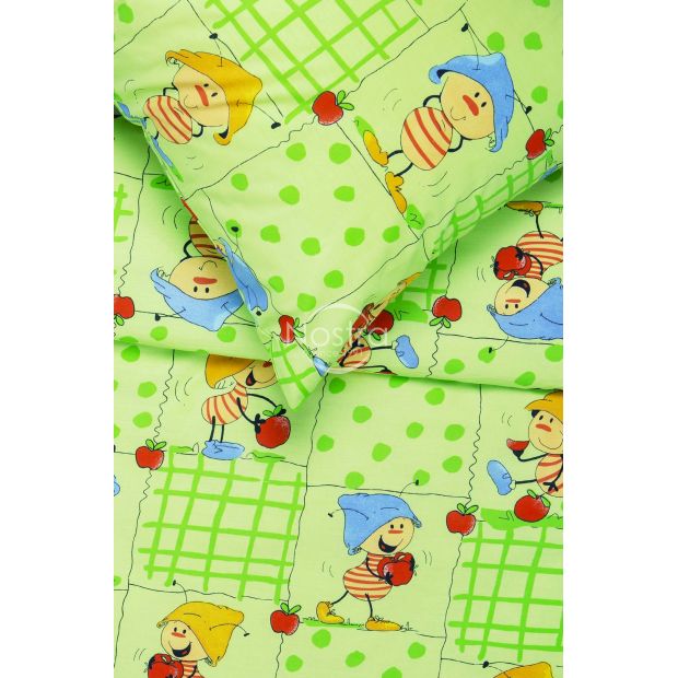 Детское постельное белье PLAYFUL FRIENDS 10-0077-GREEN 2 100x145, 40x60, 107x150 cm