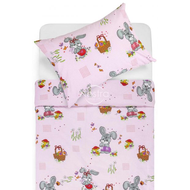 Детское постельное белье HAPPY BUNNY 10-0355-PINK 100x145, 40x60, 107x150 cm