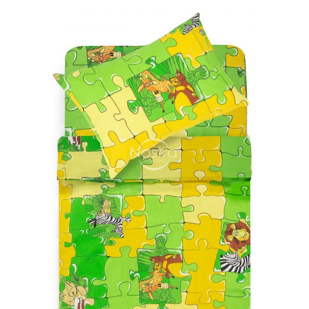 Детское постельное белье PUZZLE 10-0102-GREEN 140x200, 50x70 cm