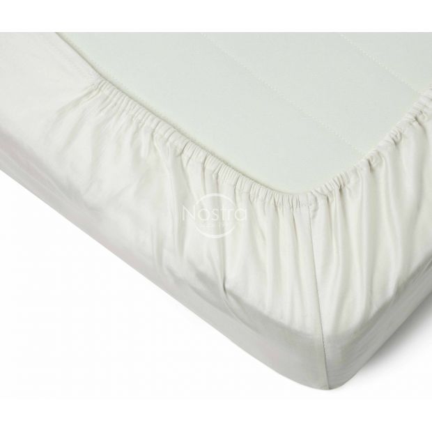 Fitted sateen sheets 00-0001-OFF WHITE