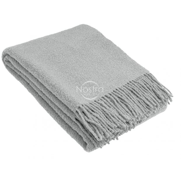 Woolen plaid BOUCLE-350 80-3321-LIGHT GREY 140x200 cm