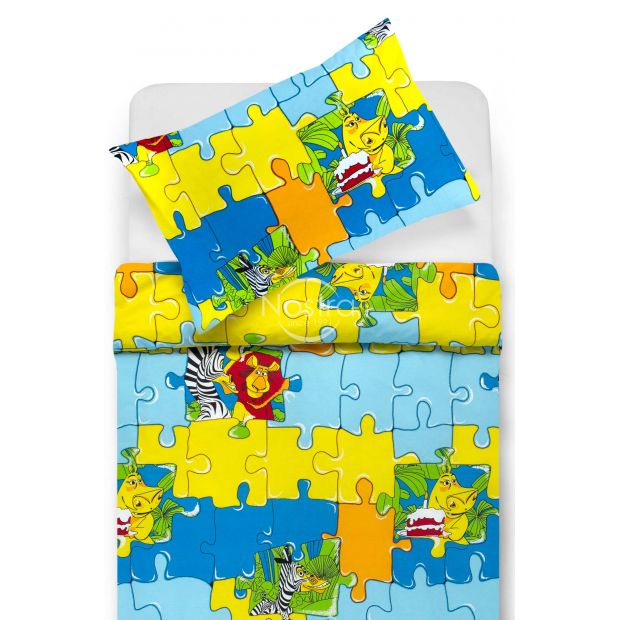 Детское постельное белье PUZZLE 10-0102-BLUE 140x200, 50x70 cm