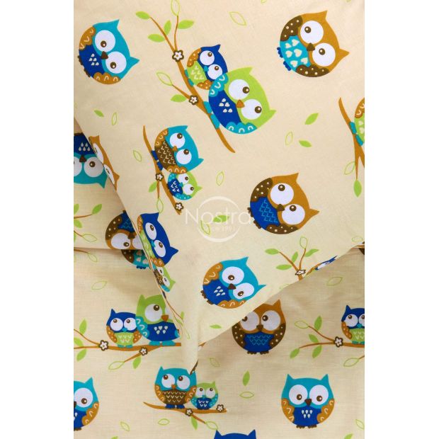 Детское постельное белье OWLS FAMILY 10-0074-YELLOW GREEN 140x200, 50x70 cm