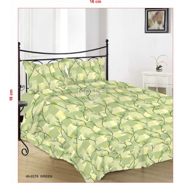 Lõuendriidest voodipesukomplekt DINARA 40-0376-GREEN