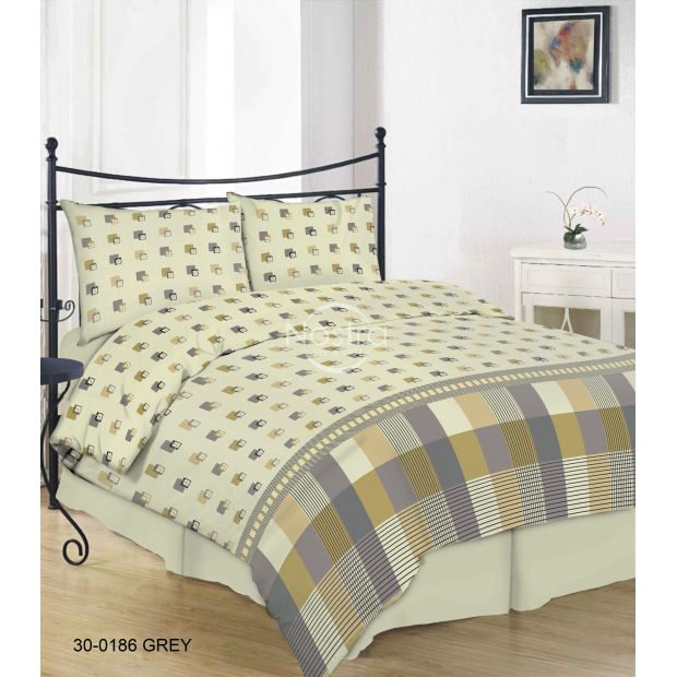 Cotton bedding set DAWSON 30-0186-GREY