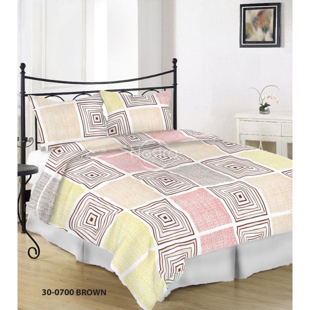 Cotton bedding set DASIA 30-0700-BROWN