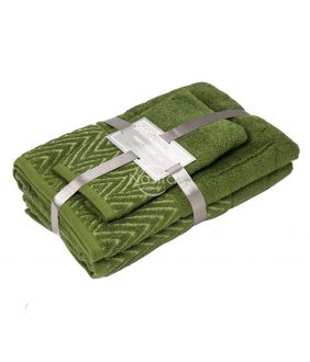 3 pieces towel set T0108 T0108-MOSS GREEN