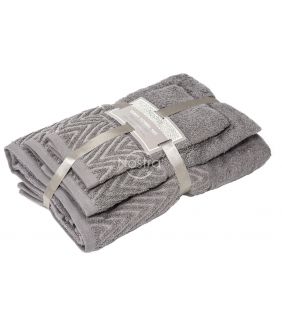 3 pieces towel set T0108 T0108-DARK TAUPE