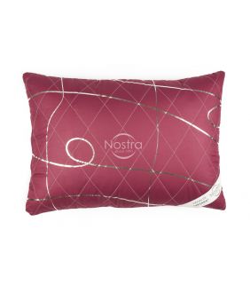 Pillow VASARA with zipper 70-0022-BEET RED/SILV