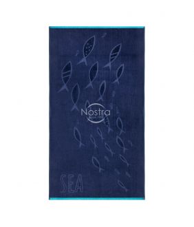 Beach towel 365J VELOUR T0129-DARK BLUE