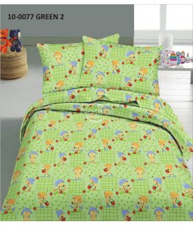 Children bedding set PLAYFUL FRIENDS 10-0077-GREEN 2