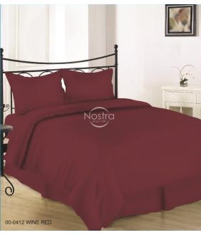 Dyed sateen pillow cases 00-0412-WINE RED