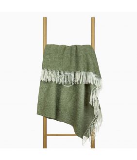 Woolen plaid MERINO-300 80-3236-KHAKI GREEN