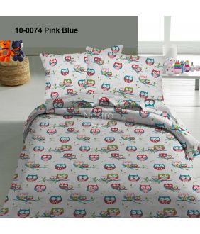 Детское постельное белье OWLS FAMILY 10-0074-PINK BLUE
