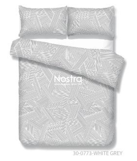 Polycotton bedding set GEOMETRY 30-0773-WHITE GREY 30-0773-WHITE GREY