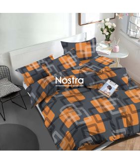 Polycotton bedding set GEOMETRY 30-0844-ORANGE 30-0844-ORANGE