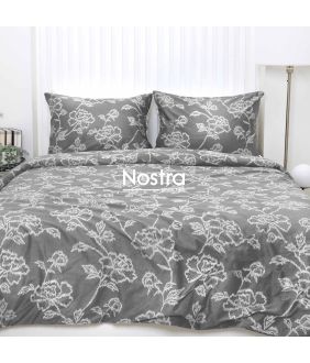 Постельное белье из Mako Сатина CLOVER 20-1830-DARK GREY