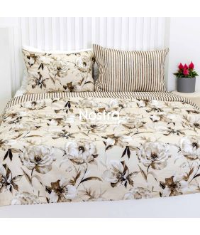 PREMIUM maco sateen bedding set CHERYLLE 20-1931/30-0878-BROWN