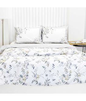 PREMIUM maco sateen bedding set CLEVA 20-1916/20-1917-LIGHT GREY