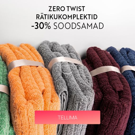  ZERO TWIST rätikukomplektid -30% soodsamad / mobile